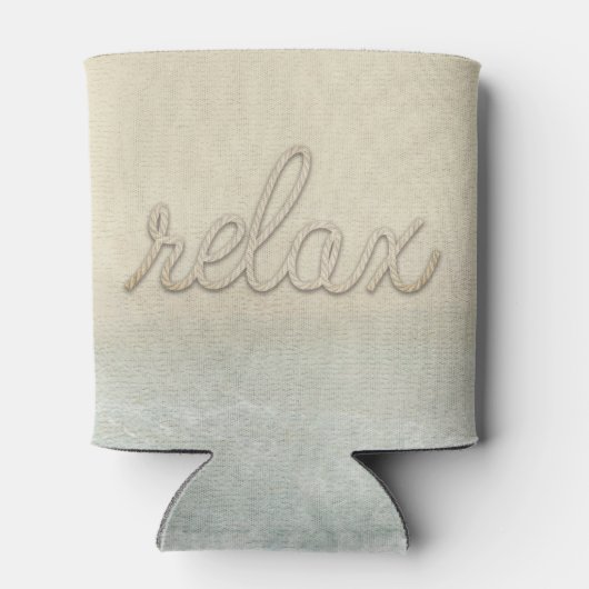 Nautical Rope Relax Text Koelbox Blikjeskoeler (Achterkant)