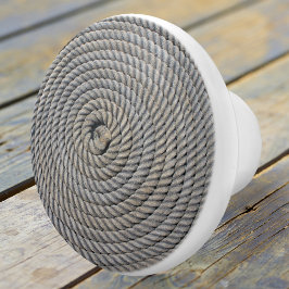 Nautical Rope Spiral Ceramic Knob. Keramische Knop