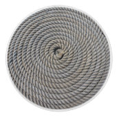 Nautical Rope Spiral Ceramic Knob. Keramische Knop (Voorkant)