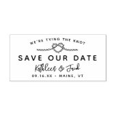 Nautical Rope Tying the Knot Save the Date Rubberstempel (Afrduk)