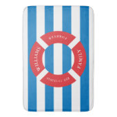 Nautical Safe Circular Monogram Large Bath Mat (Voorkant Verticaal)