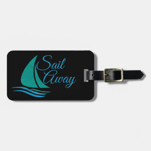 Nautical Sail Away Bagagelabel