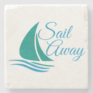 Nautical Sail Away Stenen Onderzetter