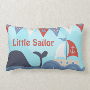 Nautical Sailboat Beach Ocean Whale Nursery Kussen