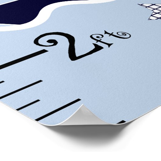 Nautical Sailboat Growth Chart Keep at 8x44! Poster (Hoek)