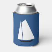 Nautical Sailboat Sailing Blikjeskoeler (Blikje Achterkant)