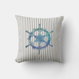 Nautical Sailboat Stripe Sierkussen