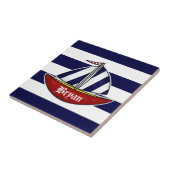 Nautical Sailboat Wall Tile Tegeltje (Zijkant)
