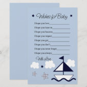 Nautical Sailboat Wishes for Baby Letter (Voorkant / Achterkant)