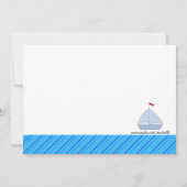 Nautical Sailboot Baby Boy Shower Uitnodiging (Achterkant)