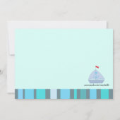 Nautical Sailboot Baby Boy Shower Uitnodiging (Achterkant)