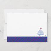 Nautical Sailboot Boy Birthday Uitnodiging (Achterkant)