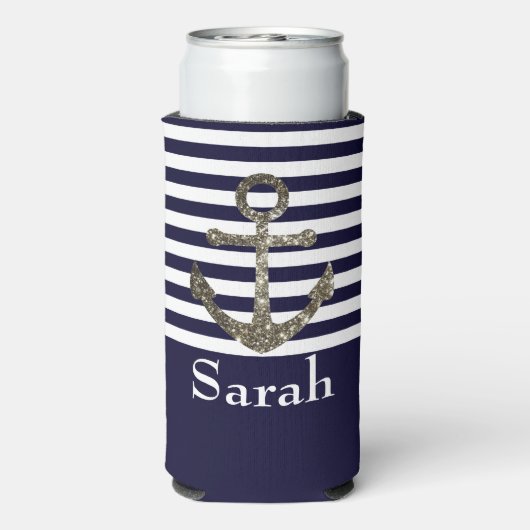 Nautical Sailing Anchor Name Sparkle (Seltzer Achterkant)