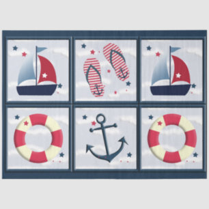 Nautical Sailing Design Decoupage Tissuepapier