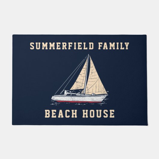 Nautical Sailing Family Beach House Boating Deurmat (Voorkant)