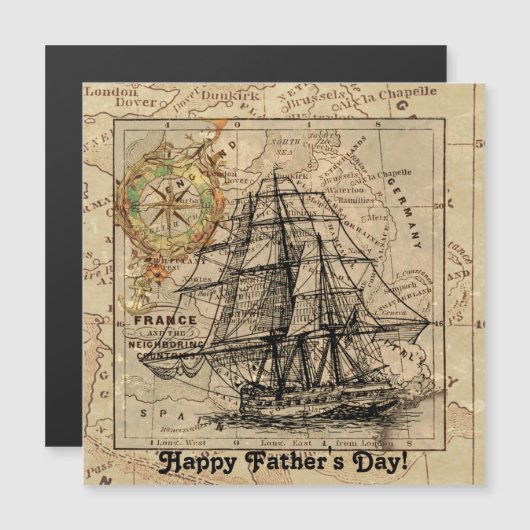 Nautical Sailing Ship Navigation Map (Voorkant / Achterkant)