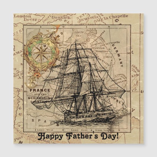 Nautical Sailing Ship Navigation Map (Voorkant)