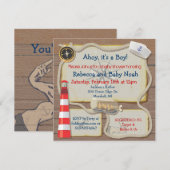 Nautical Sailor Baby Shower Invitations (Devant / Derrière)