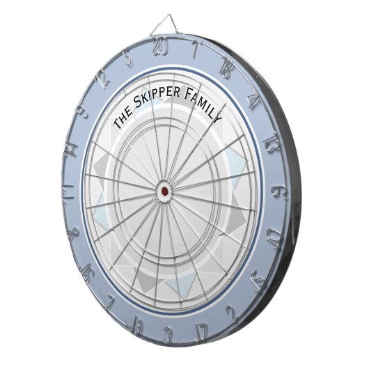 Nautical Sailor Blue Ocean Gepersonaliseerd Dartbo Dartbord (Voorkant Rechts)