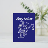 Nautical Sailor Girl Briefkaart (Staand voorkant)