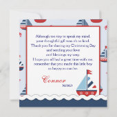 Nautical Sailships Dankuwel Bedankkaart (Achterkant)