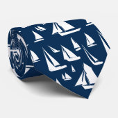 Nautical Sailships Stropdas (Opgerold)