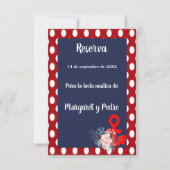 Nautical Save the Date pour mariage en espagnol (Devant)
