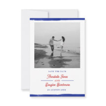 Nautical Save the Date Rustieke Blauwe Verf Foto