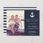 Nautical Save the Date | Weddenschap (Voorkant / Achterkant)