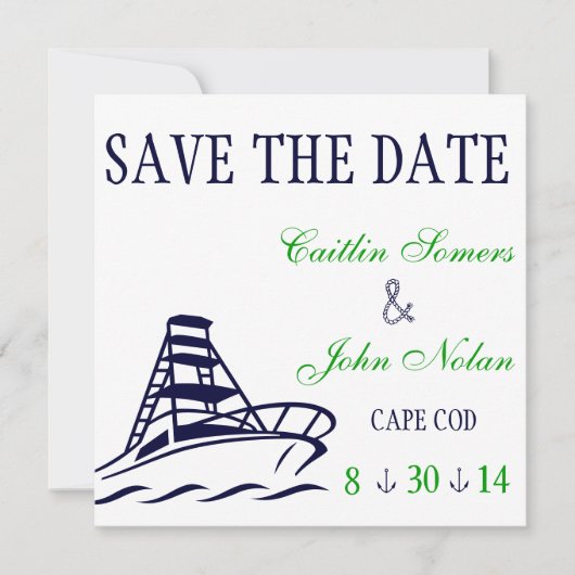 Nautical Save the Date Wedding (Voorkant)