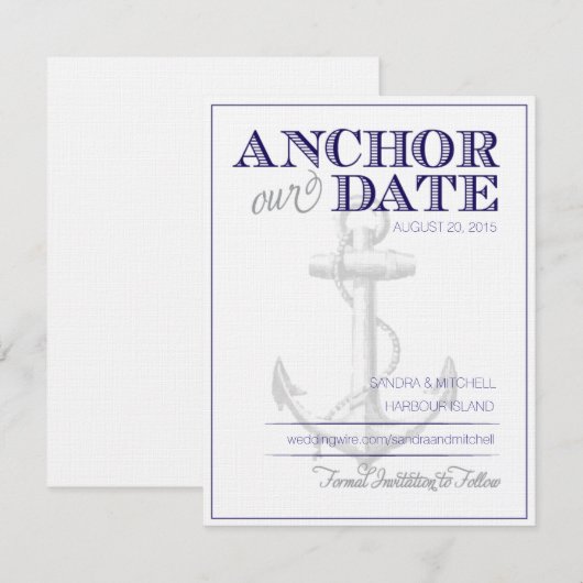Nautical Save the Dates Date (Voorkant / Achterkant)
