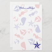 Nautical Scatter Briefpapier (Voorkant / Achterkant)