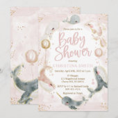 Nautical Sea Baby Shower Invitations pour une fill (Devant / Derrière)