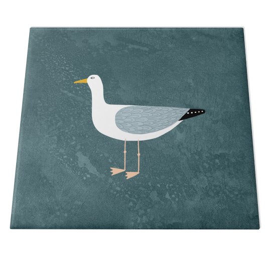 Nautical Seagull Bird Green Tegeltje