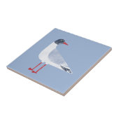 Nautical Seagull Bird Sky Blue Tegeltje (Zijkant)