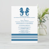 Nautical Seahorse Wedding Invitation (Debout devant)