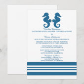 Nautical Seahorse Wedding Invitation (Devant / Derrière)