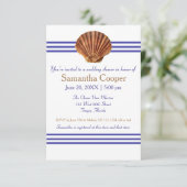 Nautical Seashell - 3x5 Bridal Shower Uitnodiging (Staand voorkant)