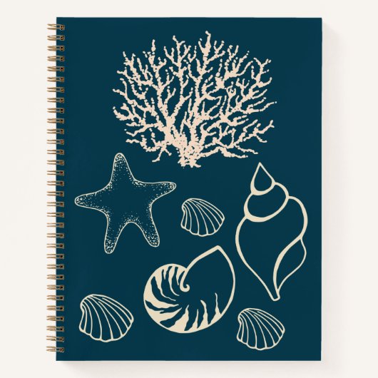 Nautical Seashell Art Sketchbook Journal (Devant)