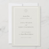 Nautical Seashell Classic ECRU formele bruiloft Save The Date (Voorkant)