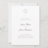 Nautical Seashell Classic Formal Pure Wedding Save The Date (Voorkant)