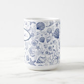 Nautical Seashell Theme Custom Coffee Mok (Center)