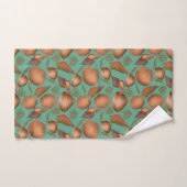 Nautical Seashell Turquoise Pattern Bad Handdoek (Handdoek)