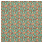 Nautical Seashell Turquoise Pattern Stof (Swatch)