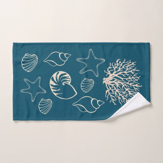 Nautical Seashells Bath Towel Set (Serviette à main)