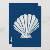 Nautical Seaside Shell Baby shower Kaart (Voorkant / Achterkant)