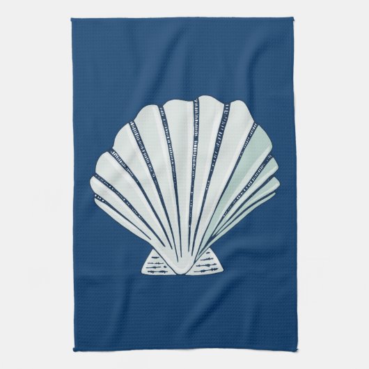 Nautical Seaside Shell Theedoek (Verticaal)