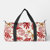 Nautical Shell Print Gym & Travel Bag Plunjezak (Voorkant)