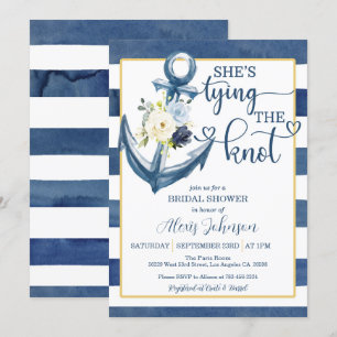Nautical She's Tying the Knot Vrijgezellenfeest (N Kaart