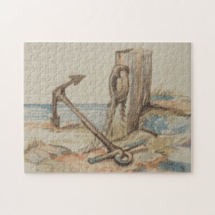 Nautical Ship Anchor on the Ground Scene Puzzle Legpuzzel